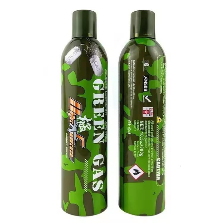 Premium Green Gas 550ml 1000ml 6kg 8kg 11kg 12kg 13kg Power Tactical High Performance Red Gas Can for Outdoor Games