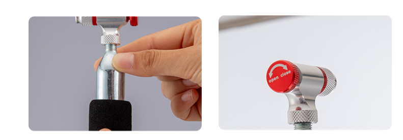 How to inflate a bicycle with a CO2 cylinder