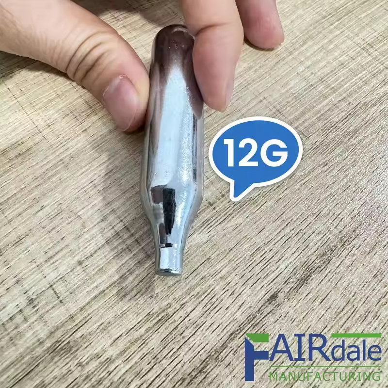 Refillable Micro Gas Cylinder Non Thread Unthread 12g Co2 Capsules 12 Co2 air Cartridges Canisters