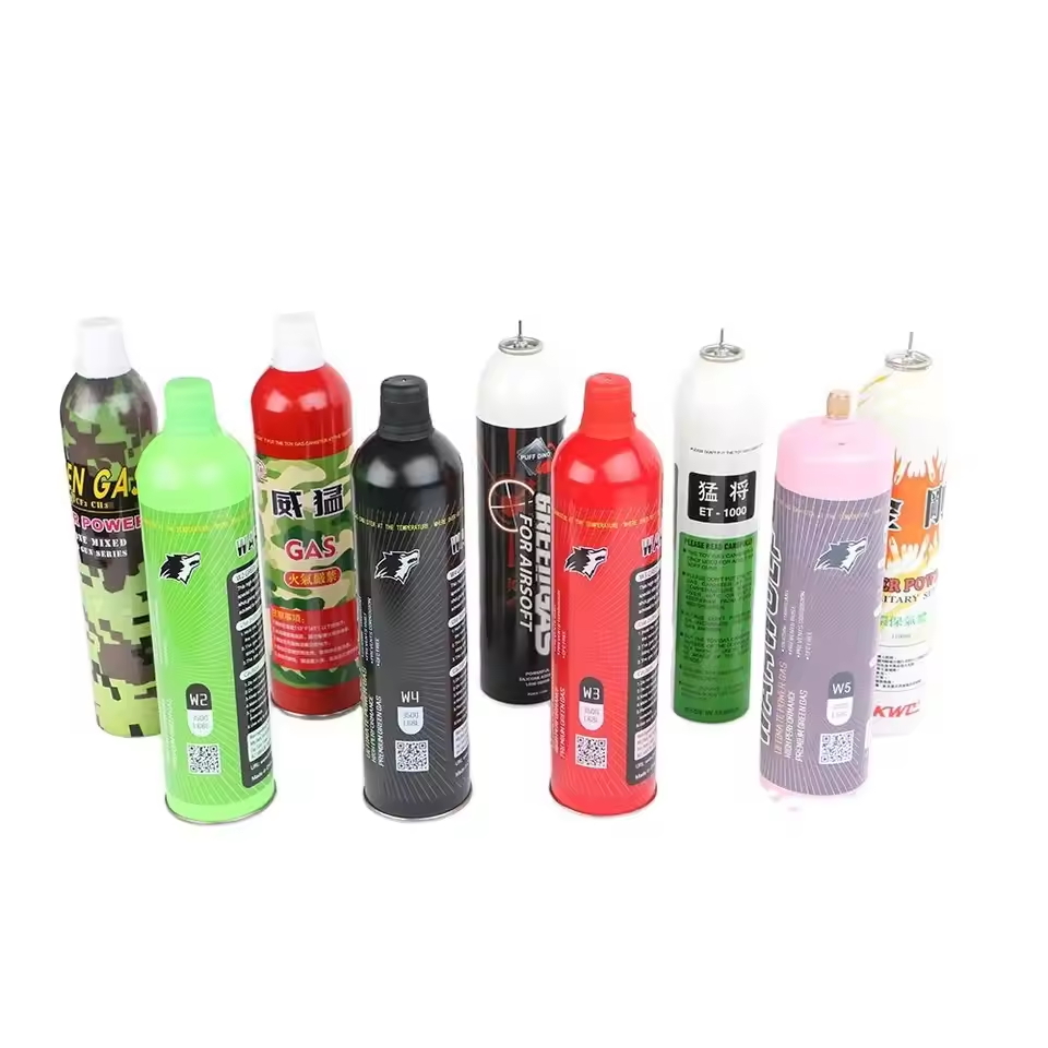 Premium Green Gas 550ml 1000ml 6kg 8kg 11kg 12kg 13kg Power Tactical High Performance Red Gas Can for Outdoor Games