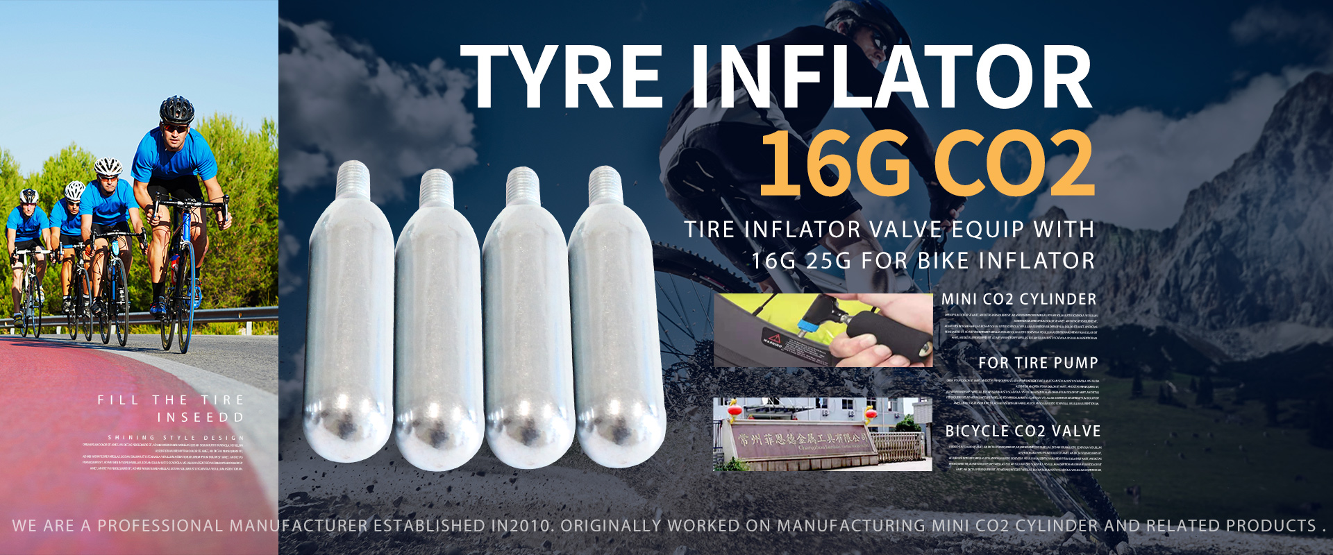 TYRE INFLATOR 16G CO2